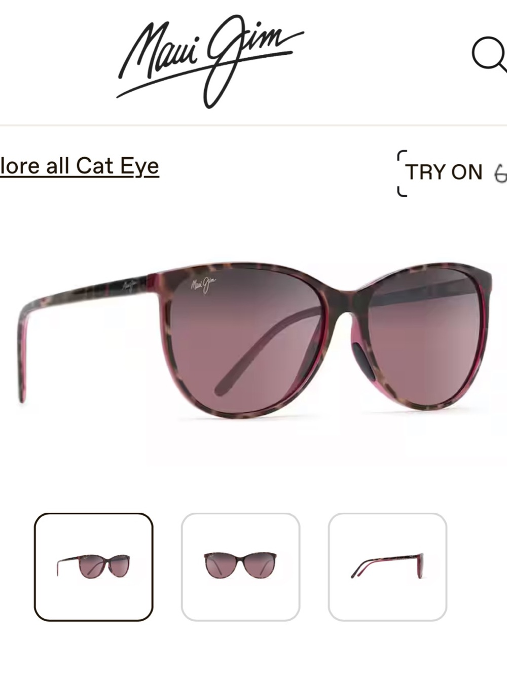 Maui Jim Women's Cat Eye polarized Sunglasses - rose Tortoise